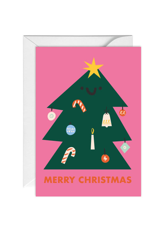 Merry Christmas, Cute, Christmas Tree, Greeting Card