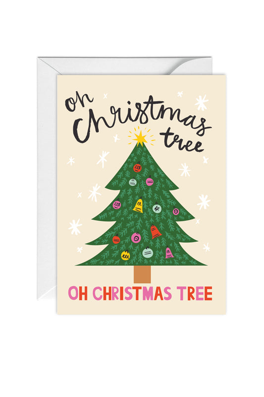 Oh Christmas Tree, Oh Christmas Tree, Traditional, Illustrated, Card