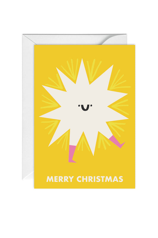 Christmas Star, Cute Character, Greeting Card