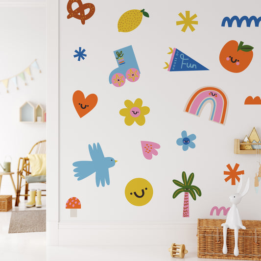 The Icons, Kid's, Children's, Nursery Room Wall Sticker, Decals