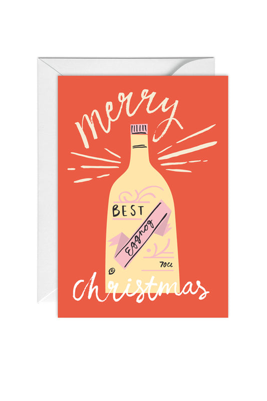 Merry Christmas, Eggnog, Kitsch, Greeting Card